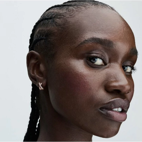 Pandora  - Összefonódó pavé karika-fülbevaló - 283150C01