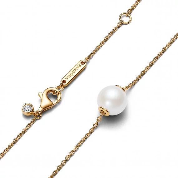 Pandora  - Kezelt édesvízi tenyésztett gyöngyös collier nyaklánc - 363167C01-45