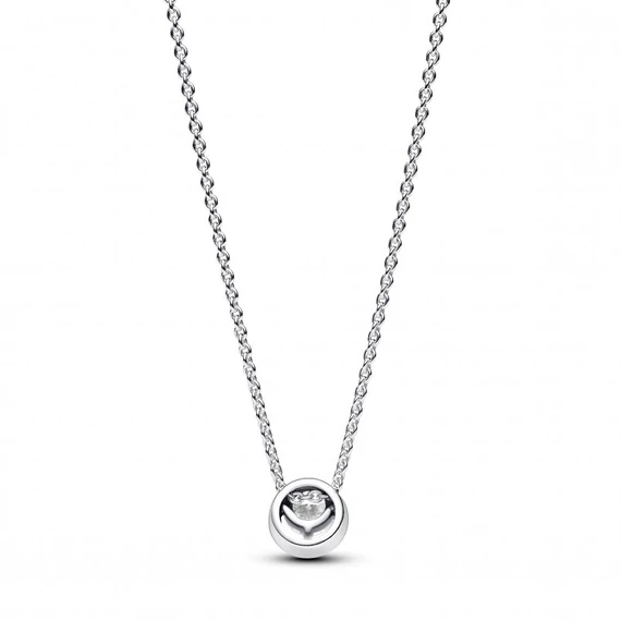 Pandora  - Szikrázó kerek glória medálos collier nyaklánc - 391174C01-45