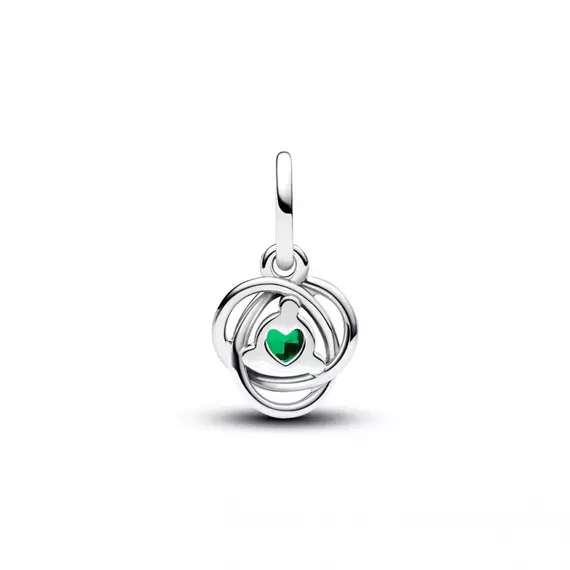 Pandora  - Zöld örökkévalóság kör függő charm - 793125C05