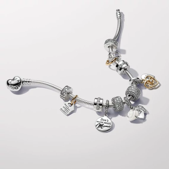 Pandora  - Kéttónusú nagyi háza függő charm - 763205C00