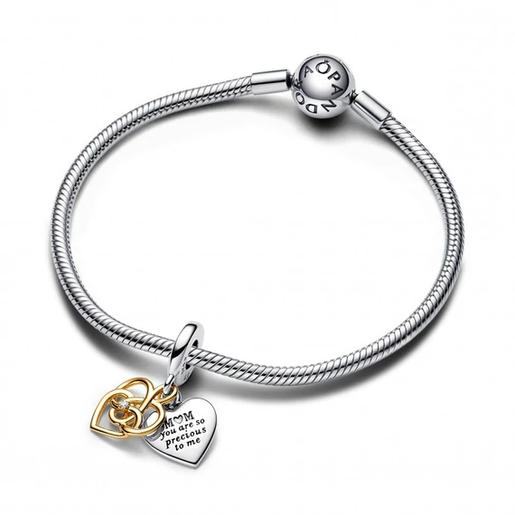 Pandora  - Laboratóriumban növesztett gyémánt gravírozható anya dupla függő charm - 763237C01