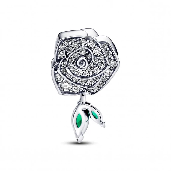 Pandora  - Szikrázó virágzó rózsa charm - 793201C01
