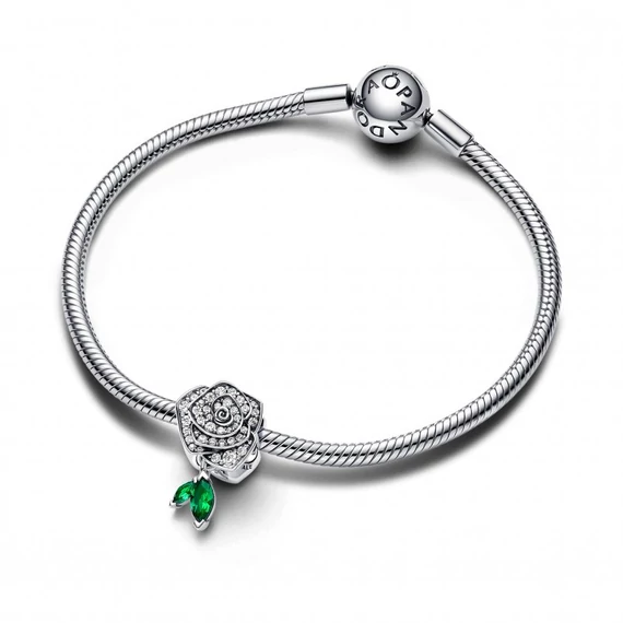 Pandora  - Szikrázó virágzó rózsa charm - 793201C01