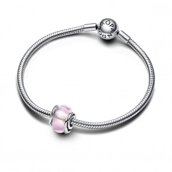 Pandora  - Körülölelt rózsaszín muranói üveg charm - 793241C00