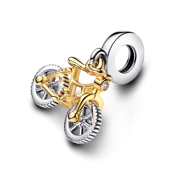 Pandora  - Kéttónusú forgó kerekű kerékpár függő charm - 763354C01