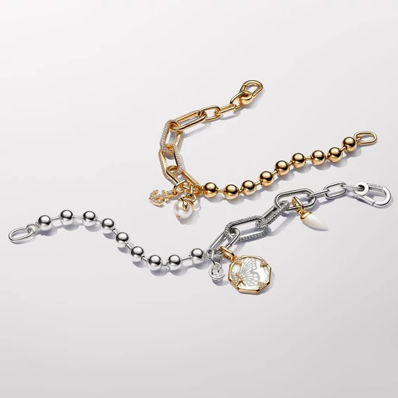 Pandora  - ME kígyó gyöngyházfényű mini függő charm - 763375C01