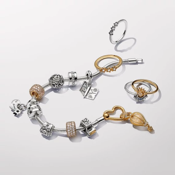 Pandora  - Szikrázó áttetsző hőlégballon függő charm - 769434C01