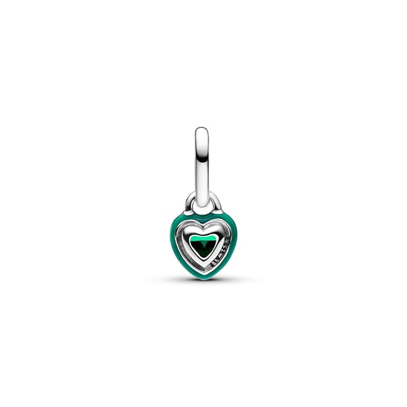 Pandora  - ME zöld csakra szív mini függő charm - 793042C03