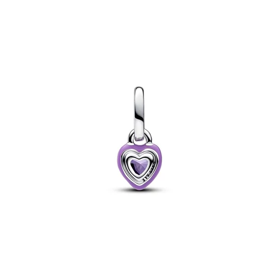 Pandora  - ME bíbor csakra szív mini függő charm - 793042C04