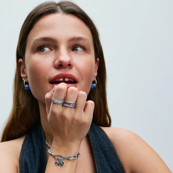 Pandora  - ME bíbor csakra szív mini függő charm - 793042C04