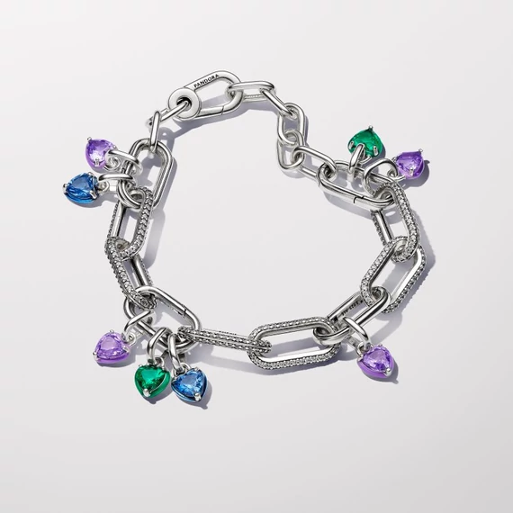 Pandora  - ME bíbor csakra szív mini függő charm - 793042C04