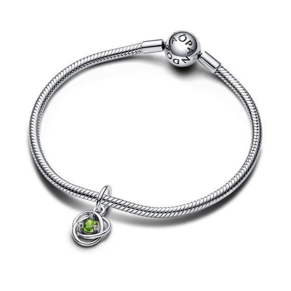 Pandora  - Tavaszzöld örökkévalóság kör függő charm - 793125C08