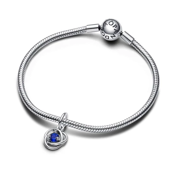 Pandora  - Kék örökkévalóság kör függő charm - 793125C09