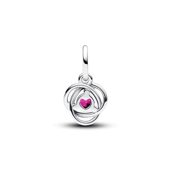 Pandora  - Rózsaszín örökkévalóság kör függő charm - 793125C10
