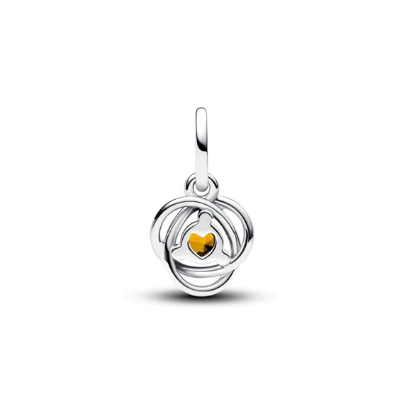 Pandora  - Mézszínű örökkévalóság kör függő charm - 793125C11