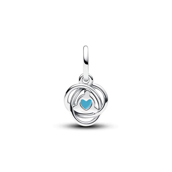 Pandora  - Türkizkék örökkévalóság kör függő charm - 793125C12