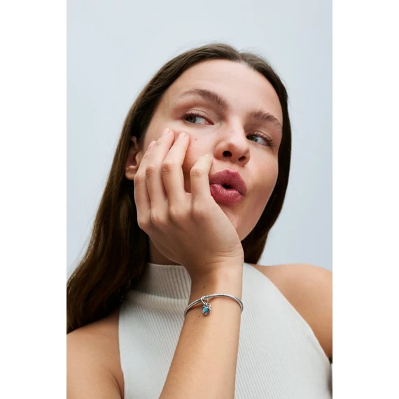 Pandora  - Türkizkék örökkévalóság kör függő charm - 793125C12