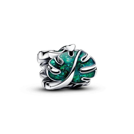 Pandora  - Zöld könnyezőpálma-levelek charm - 793332C01