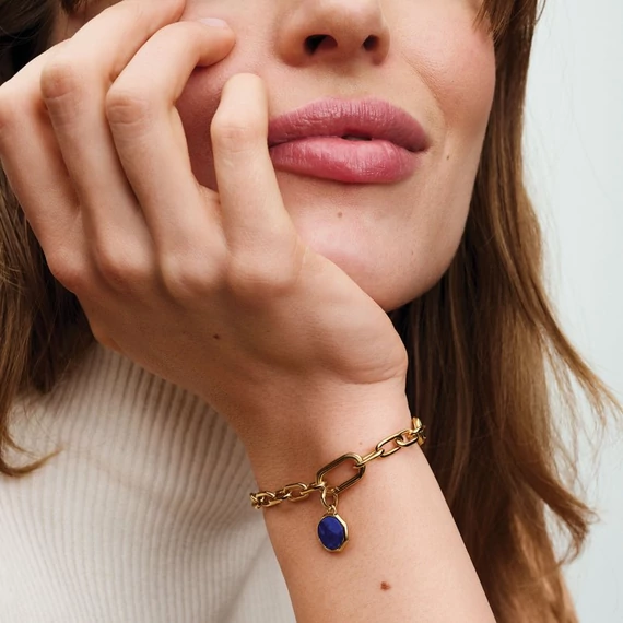 Pandora  - Kék gravírozható mini medál charm - 763388C01