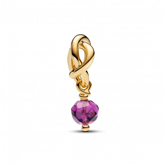 Pandora  - Fazettált lila örökkévalóság kör függő charm - 763462C02