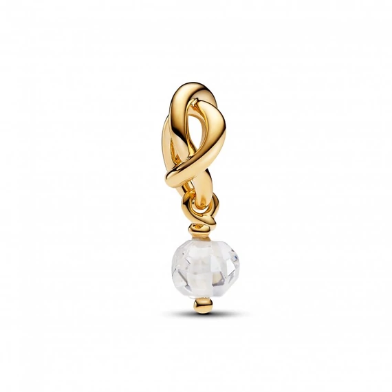 Pandora  - Fazettált áttetsző örökkévalóság kör függő charm - 763462C04