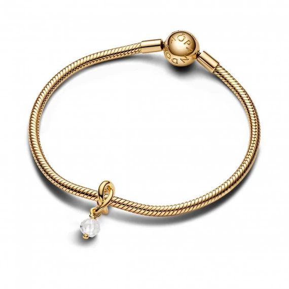 Pandora  - Fazettált áttetsző örökkévalóság kör függő charm - 763462C04