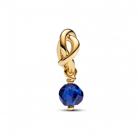 Pandora  - Fazettált kék örökkévalóság kör függő charm - 763462C09