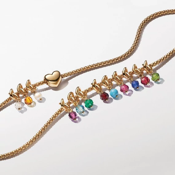 Pandora  - Fazettált mézszínű örökkévalóság kör függő charm - 763462C11