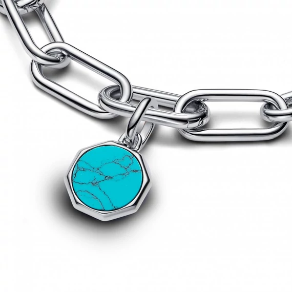 Pandora  - Türkiz gravírozható mini medál charm - 793388C01