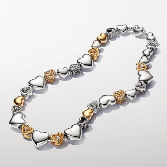 Pandora  - Légy szeretet nagy méretű gravírozható szív charm - 793440C00