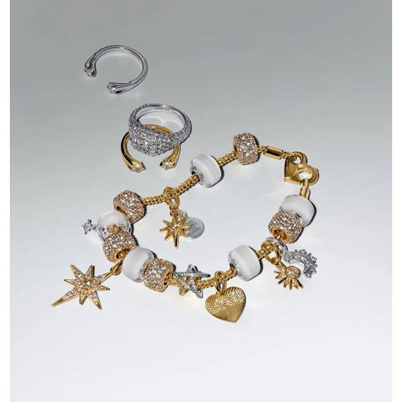 Pandora  - Négyszögletes pavé koktélgyűrű - 193556C01-54