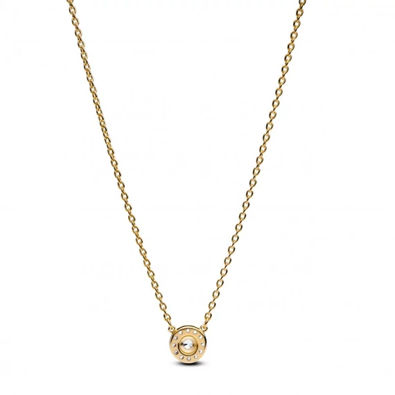 Pandora  - Kerek pavé glória medálos nyaklánc - 363548C01-45