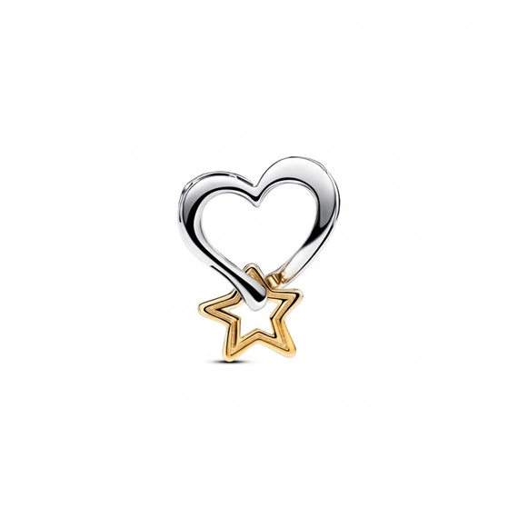 Pandora  - Szerencse csillag és szív charm - 763513C00