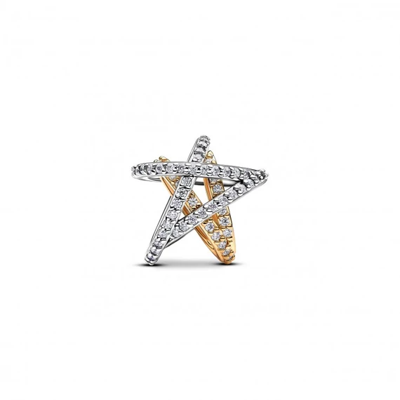 Pandora  - Szikrázó összefonódó csillag charm - 763590C01