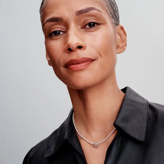 Pandora  - Szikrázó összefonódó csillag charm - 763590C01