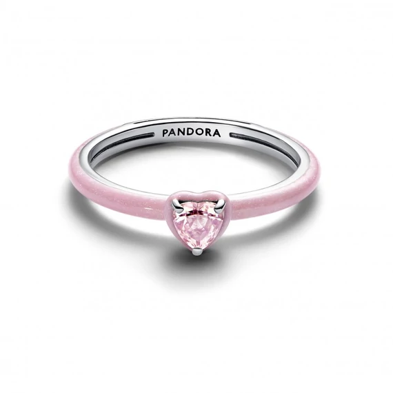 Pandora  - Rózsaszín csakra szív gyűrű - 193088C02-52