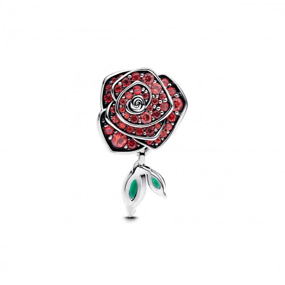 Pandora  - Szikrázó virágzó rózsa charm - 793201C02
