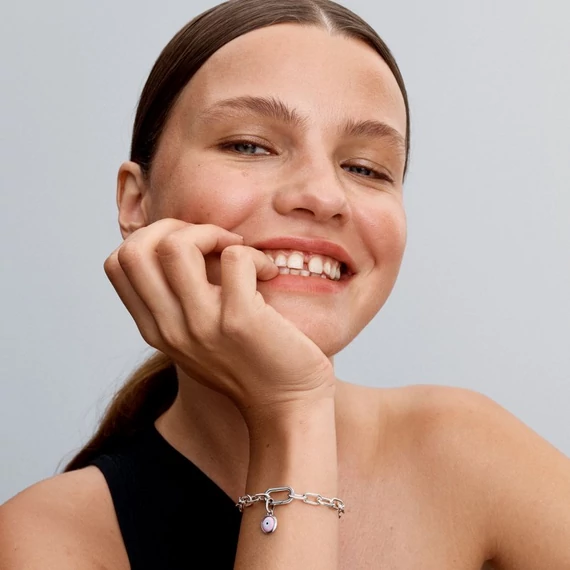 Pandora  - Gravírozható gonosz szem muranói üveg mini függő charm - 793693C00