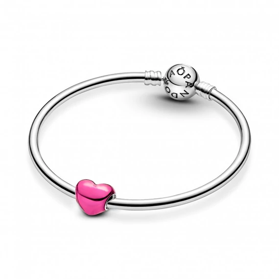 Pandora  - Fémes rózsaszín szív charm - 793337C03