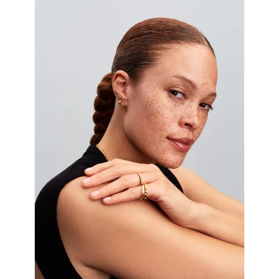 Pandora  - Hullámos karikagyűrű - 163885C00-52