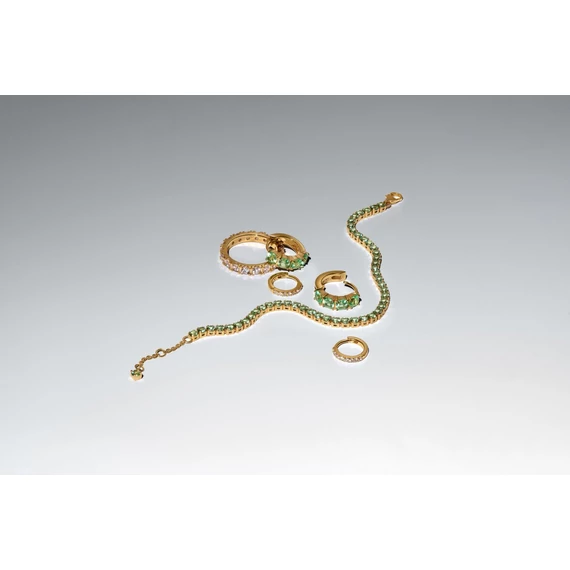 Pandora  - Zöld karika-fülbevaló - 263851C01