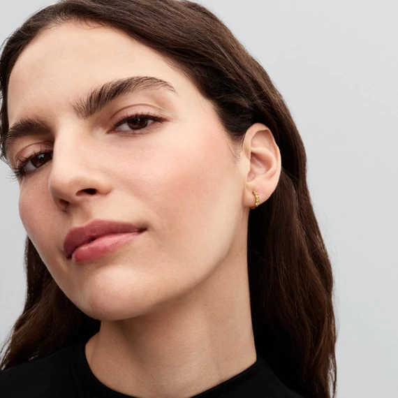 Pandora  - Sárga karika-fülbevaló - 263851C02