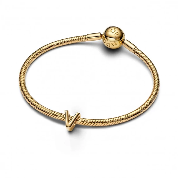 Pandora  - V betű charm - 763968C00