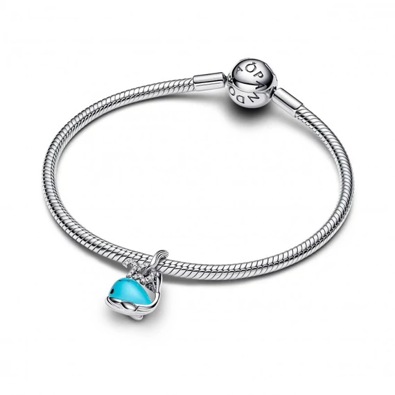Pandora  - Türkizszínű bálna függő charm - 793822C01