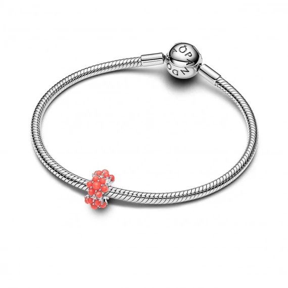 Pandora  - Korallszínű óceán charm - 793897C01