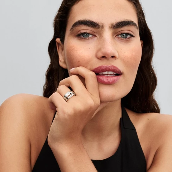 Pandora  - Csavart dupla gyűrű - 193890C00-56