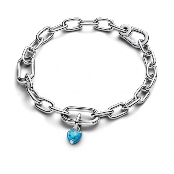 Pandora  - Türkizszínű szív mini függő charm - 793827C01