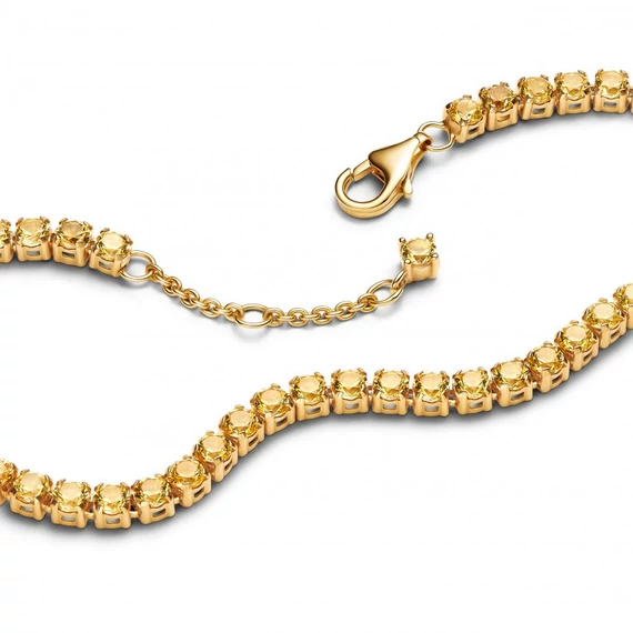 Pandora  - Szikrázó sárga tenisz karkötő - 561469C03-18