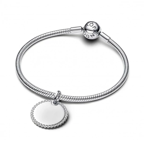 Pandora  - Gravírozható kerek lemez medál - 394007C01